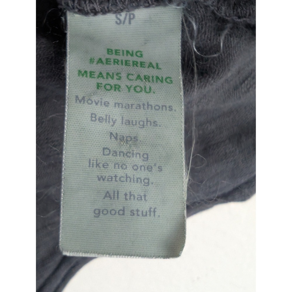 Aerie Womens Sleeveless Henley Tank Top Washed Charcoal Gray Ribbed Small NWT - Picture 5 of 7